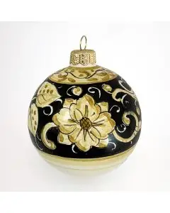 Italian Christmas ball ornament handmade by Rampini in Gubbio, Italy