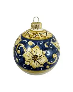Italian Christmas ball ornament handmade by Rampini in Gubbio, Italy