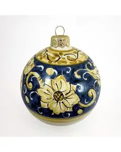 Italian Christmas ball ornament handmade by Rampini in Gubbio, Italy