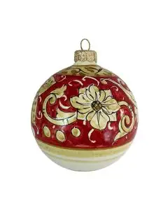 Italian Christmas ball ornament handmade by Rampini in Gubbio, Italy