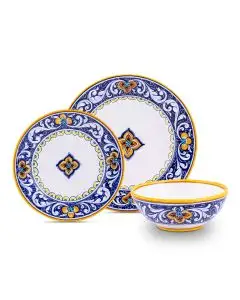 3-piece place setting Rameggi: dinner plate, salad & dessert plate, cereal bowl