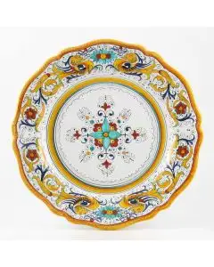 Raffaellesco Italian round platter handmade by Fima in Deruta
