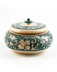 Italian centerpiece from the Rinascimento collection handmade by Ceramiche Rampini in Gubbio, Italy