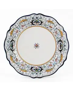 Rinascimento Italian round platter handmade by Fima in Deruta