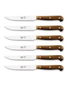 2012 Cornotech steak knives cornotech handles - set of 6 handcrafted by Coltellerie Berti in Scarperia, Italy