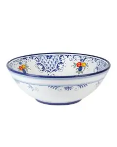 Deruta serving bowl from the Toscana Blu collection, handmade by Antica Deruta - Italy