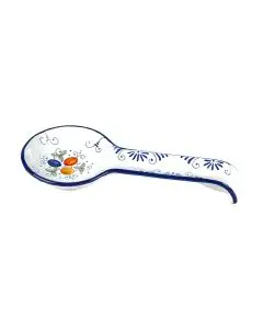 Deruta spoon rest from the Toscana Blu collection, handmade by Antica Deruta - Italy