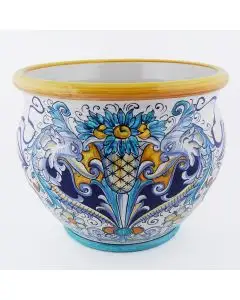 Italian planter Dragon handmade by Francesca Niccacci in Deruta