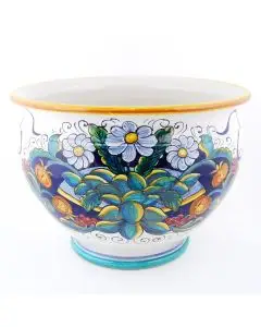 Italian planter Flower Basket 1 handmade by Francesca Niccacci in Deruta