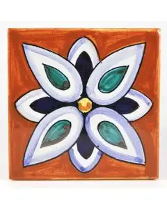 Italian tile VD11 handmade by Francesca Niccacci in Deruta