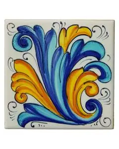 Italian tile VD53 handmade by Francesca Niccacci in Deruta