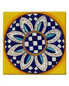 Italian tile VD55 handmade by Francesca Niccacci in Deruta