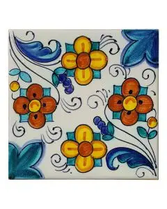 Italian tile VD56 handmade by Francesca Niccacci in Deruta