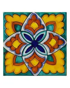 Italian tile VD60 handmade by Francesca Niccacci in Deruta