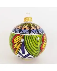 Italian Christmas ball ornament handmade by Francesca Niccacci in Deruta