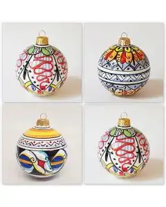 Set of Four Balls Christmas Baubles