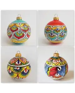 Set of Four Balls Christmas Baubles