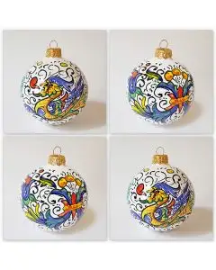 Set of Four Balls Christmas Baubles
